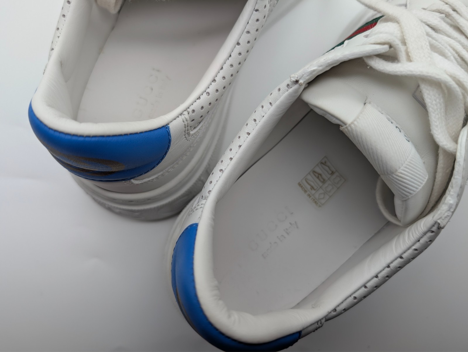 Gucci Chunky GG Web Sneaker – Größe 39 – Weiß / Web Stripe / Blau #3147