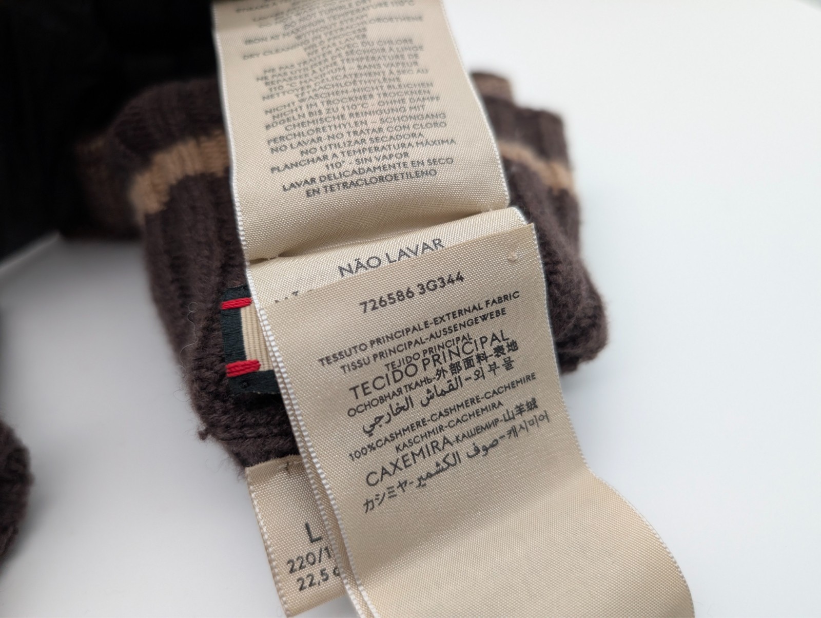 Gucci Halbfingerhandschuhe L Handschuhe Braun – 22,50cm – 200/10 #3148