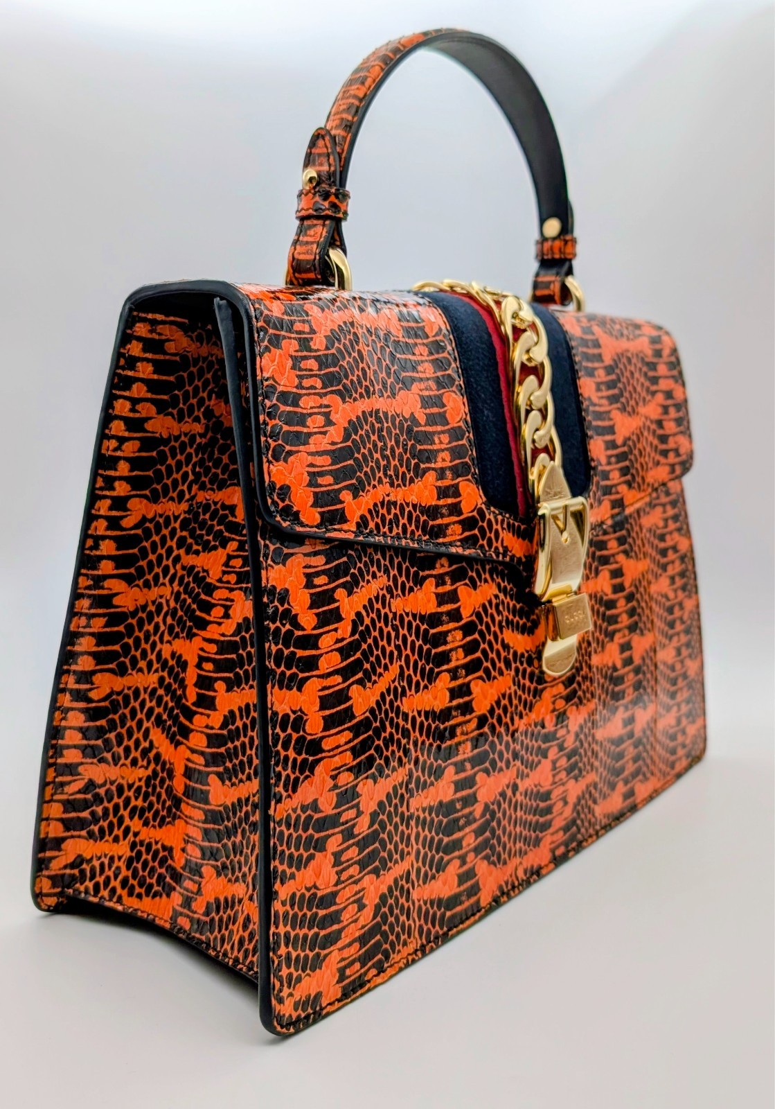 Gucci Snakeskin Medium Sylvie Henkeltasche Schultertasche Europe Exclusive #3162
