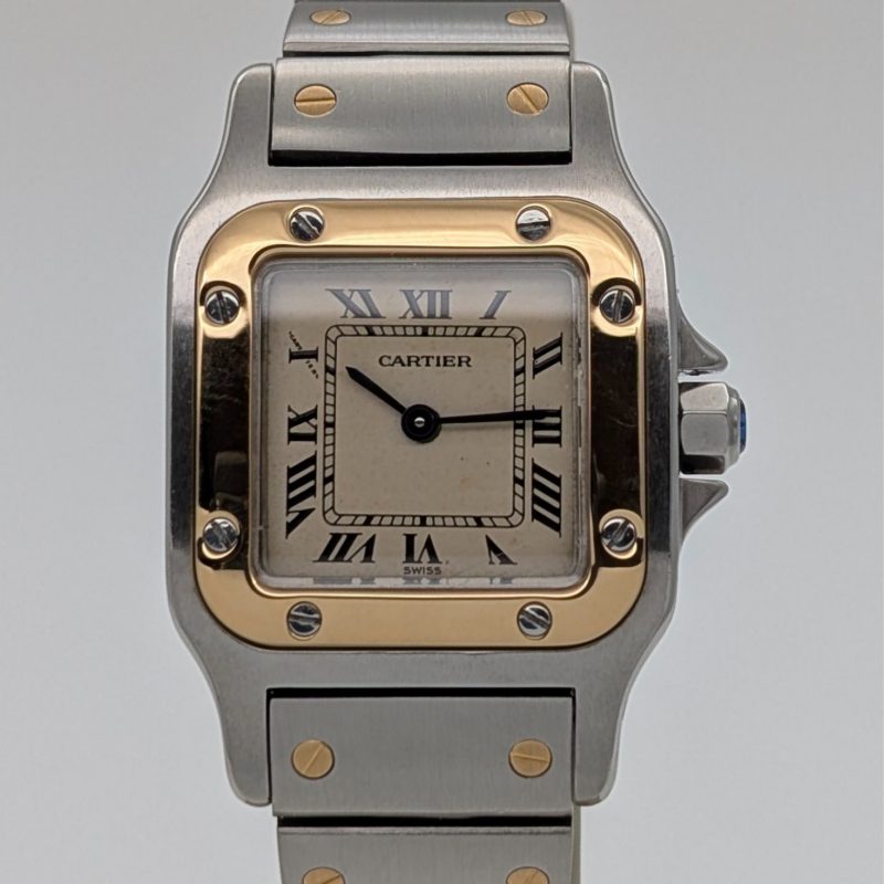 Cartier Santos Galbée 1567 Damenuhr Uhr Ø24 x 35 mm Stahl-Gold #3108