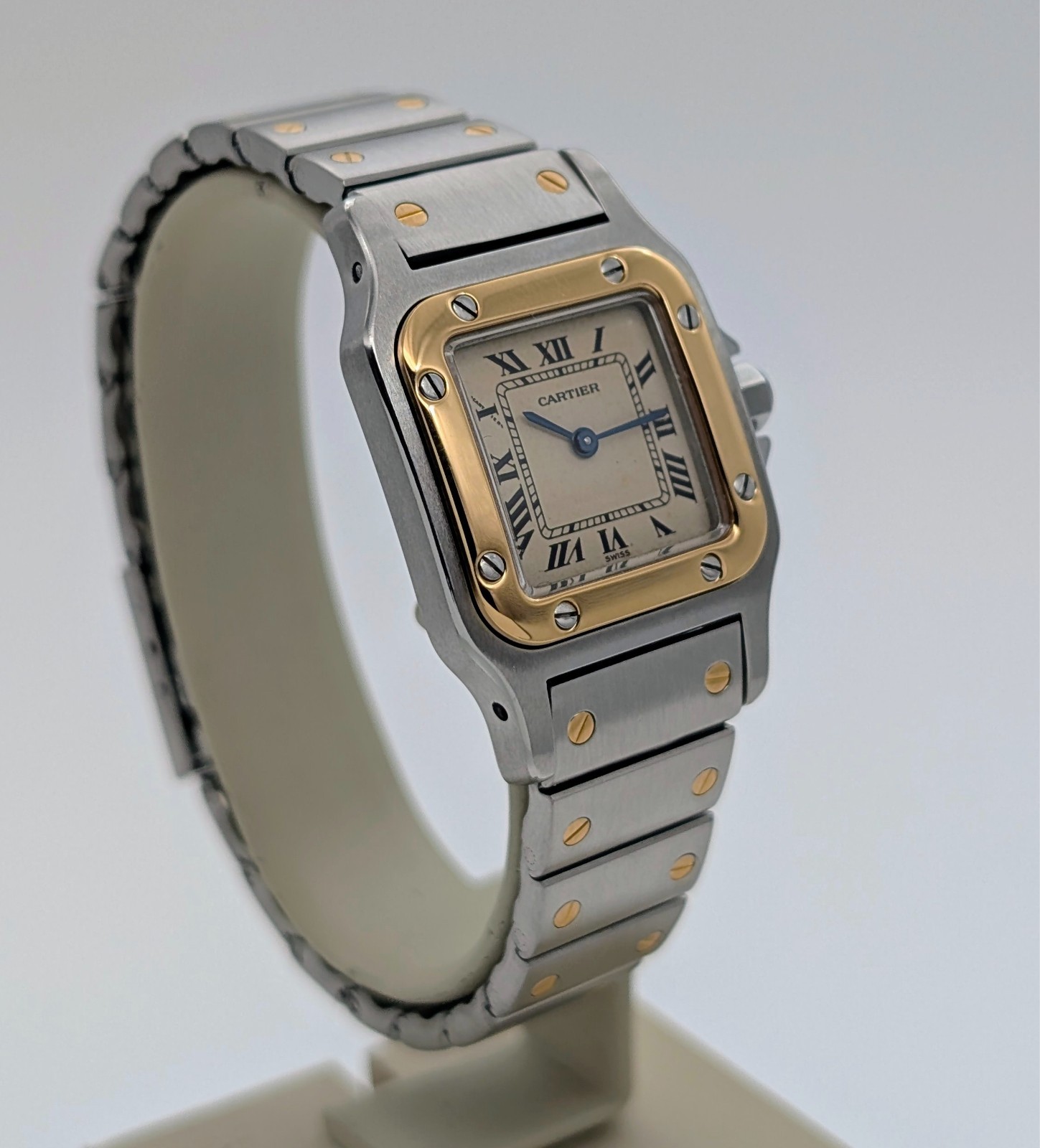 Cartier Santos Galbée 1567 Damenuhr Uhr Ø24 x 35 mm Stahl-Gold #3108