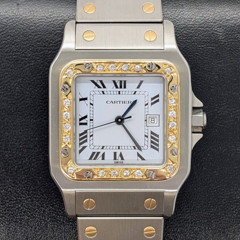 Cartier Santos Galbée 18K Diamond 2961 Uhr Ø29mm Stahl-Gold #3168