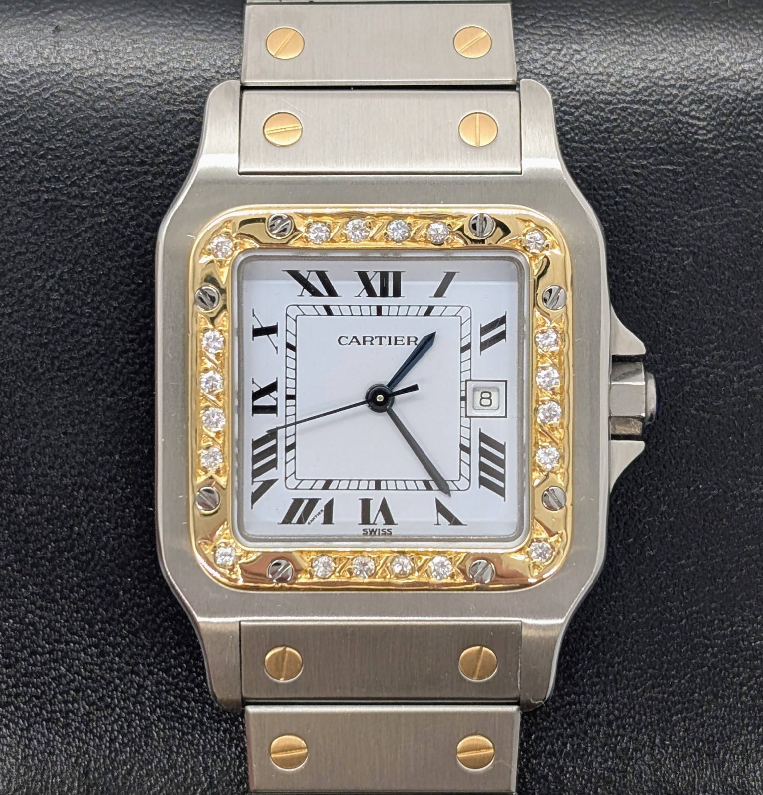 Cartier Santos Galbée 18K Diamond 2961 Uhr Ø29mm Stahl-Gold #3168