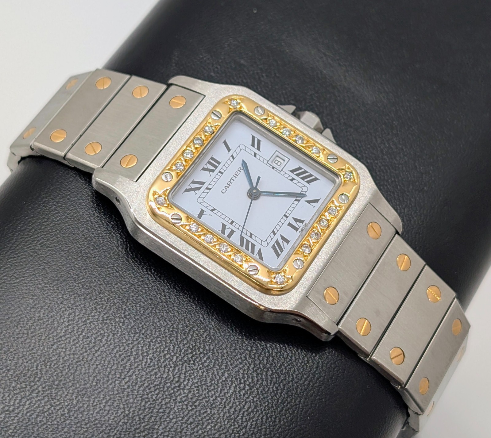 Cartier Santos Galbée 18K Diamond 2961 Uhr Ø29mm Stahl-Gold #3168
