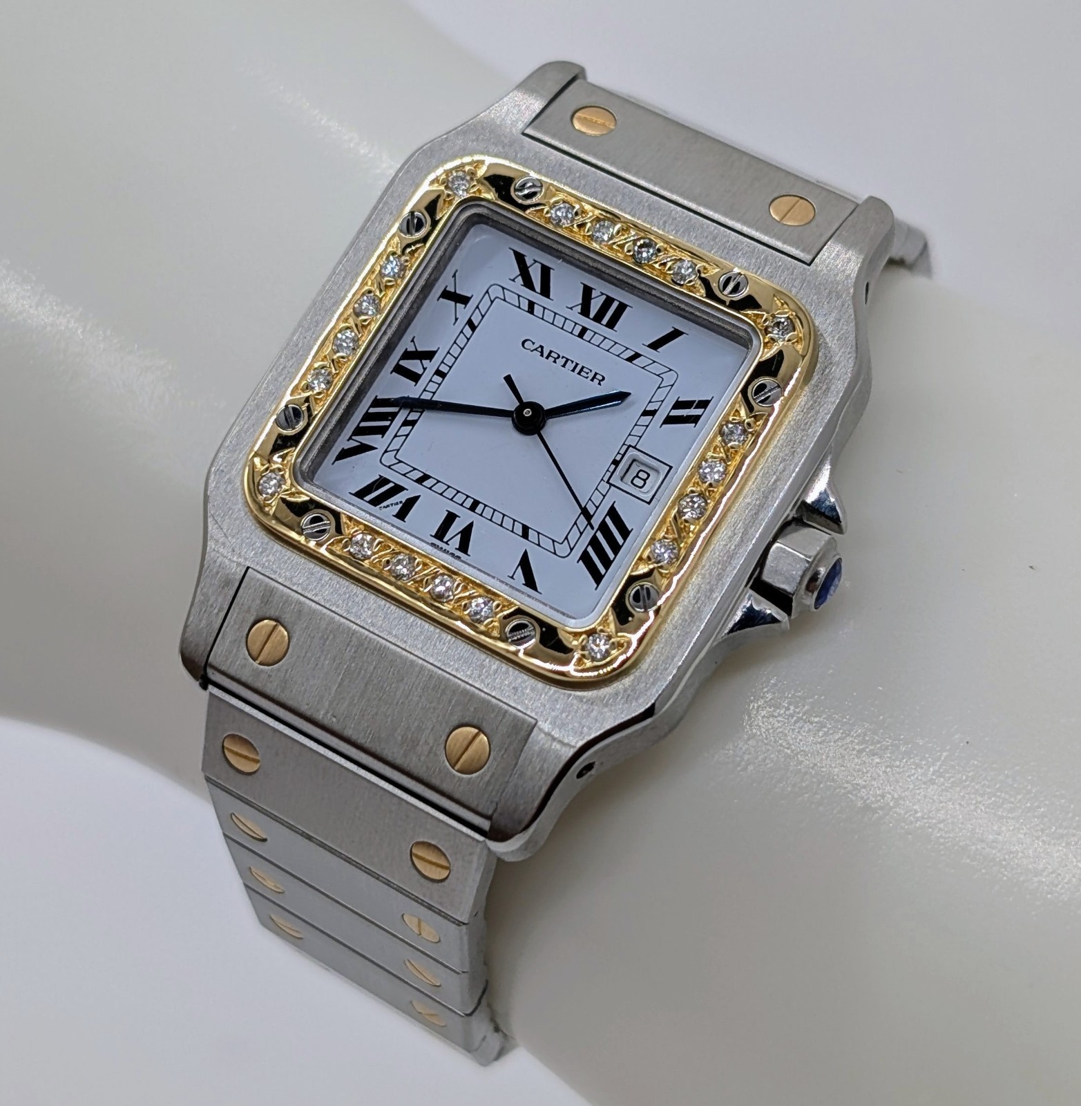 Cartier Santos Galbée 18K Diamond 2961 Uhr Ø29mm Stahl-Gold #3168