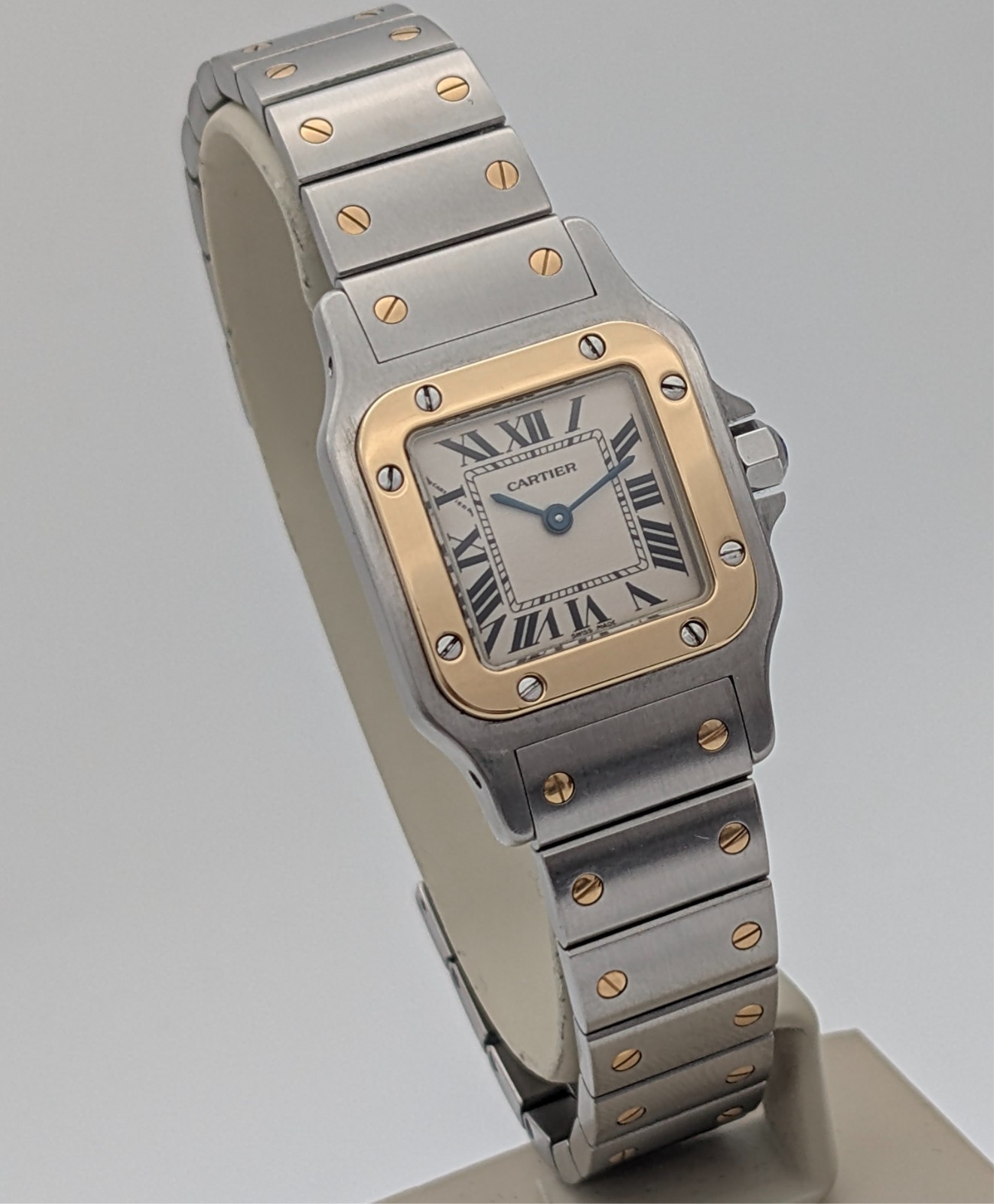 Cartier Santos Galbée 1567 Damenuhr Uhr Ø24 x 35 mm Stahl-Gold #3177