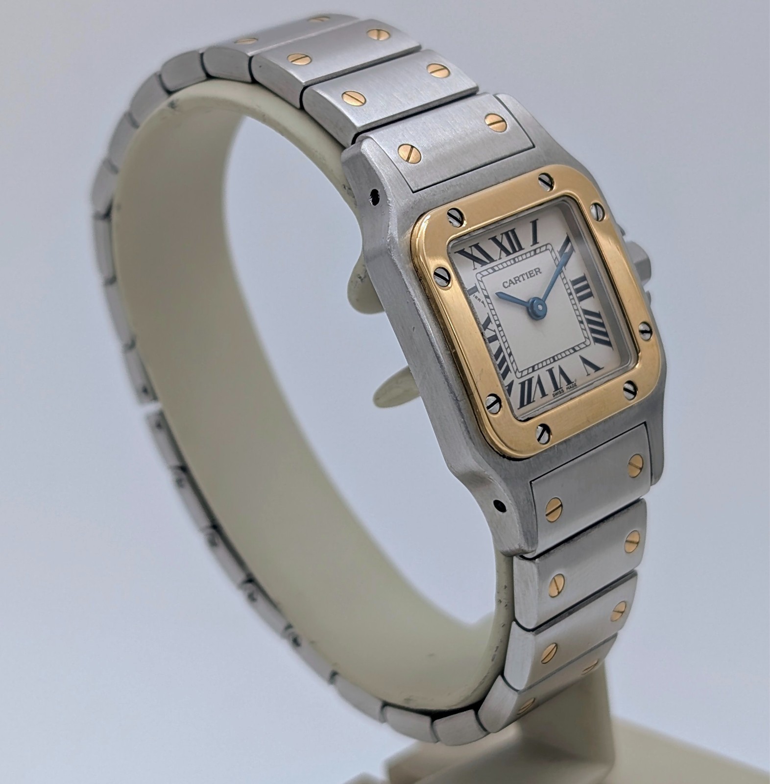Cartier Santos Galbée 1567 Damenuhr Uhr Ø24 x 35 mm Stahl-Gold #3177