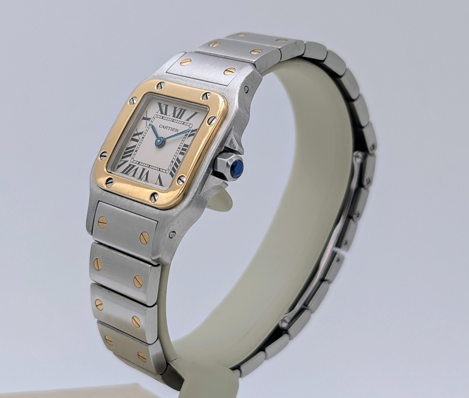 Cartier Santos Galbée 1567 Damenuhr Uhr Ø24 x 35 mm Stahl-Gold #3177
