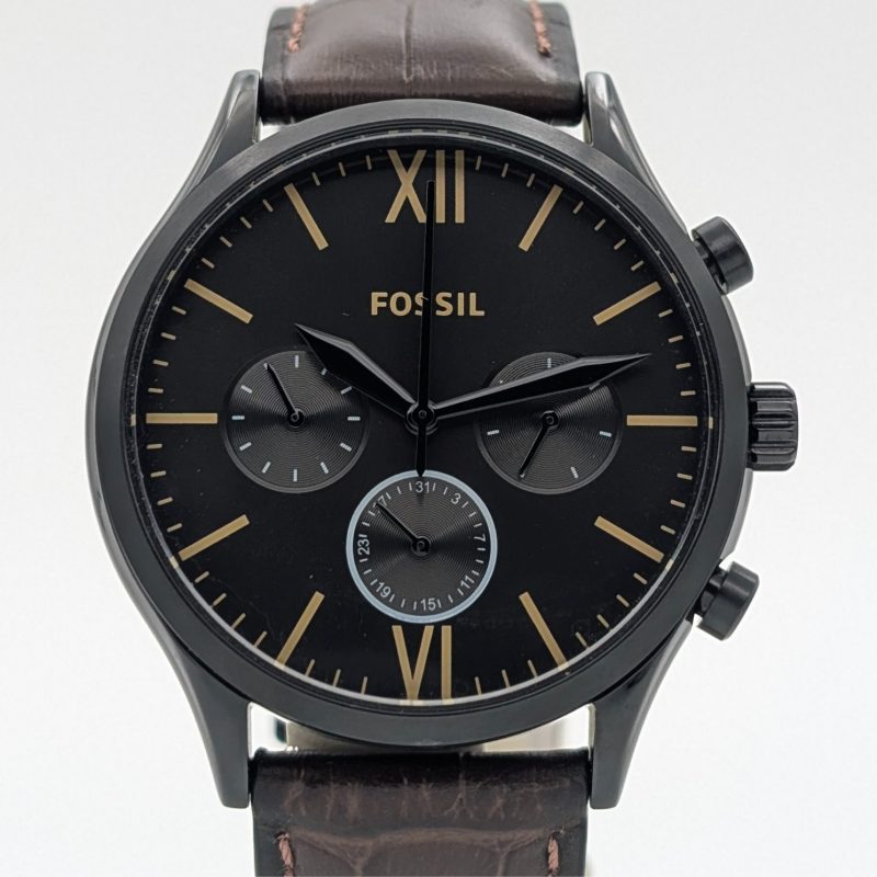 Fossil BQ2472 Fenmore Armbanduhr – Ø43mm Quarz Lederarmband Braun #3137