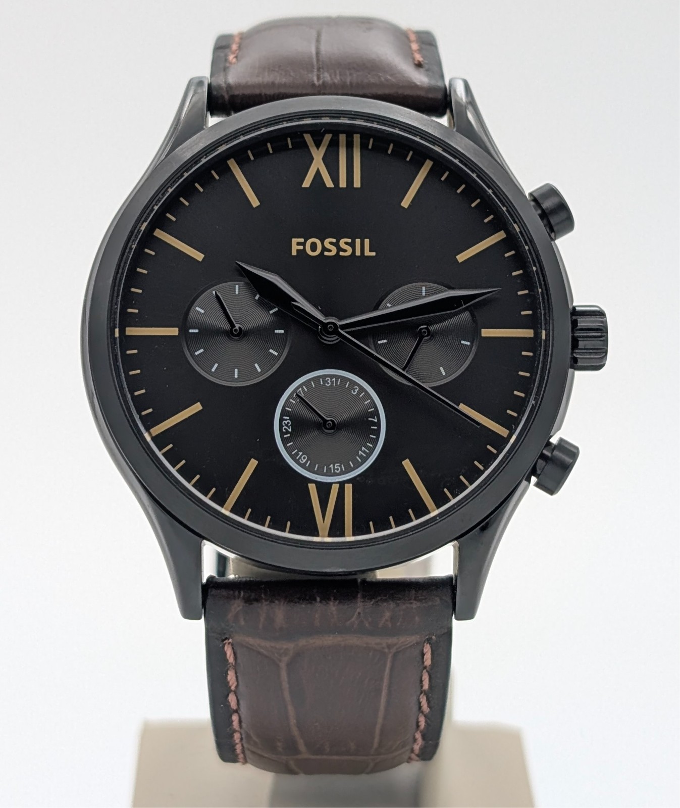 Fossil BQ2472 Fenmore Armbanduhr – Ø43mm Quarz Lederarmband Braun #3137