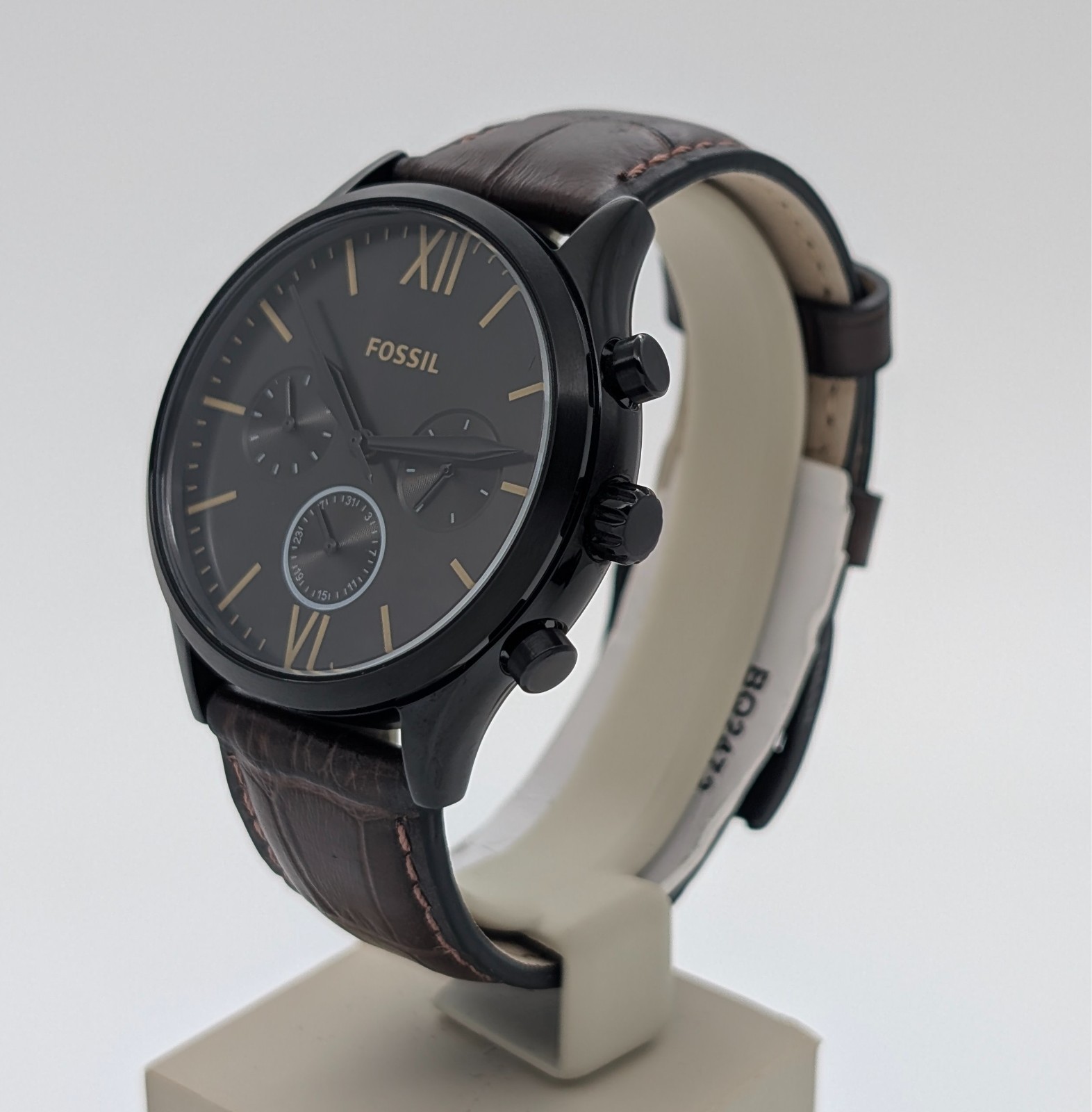Fossil BQ2472 Fenmore Armbanduhr – Ø43mm Quarz Lederarmband Braun #3137