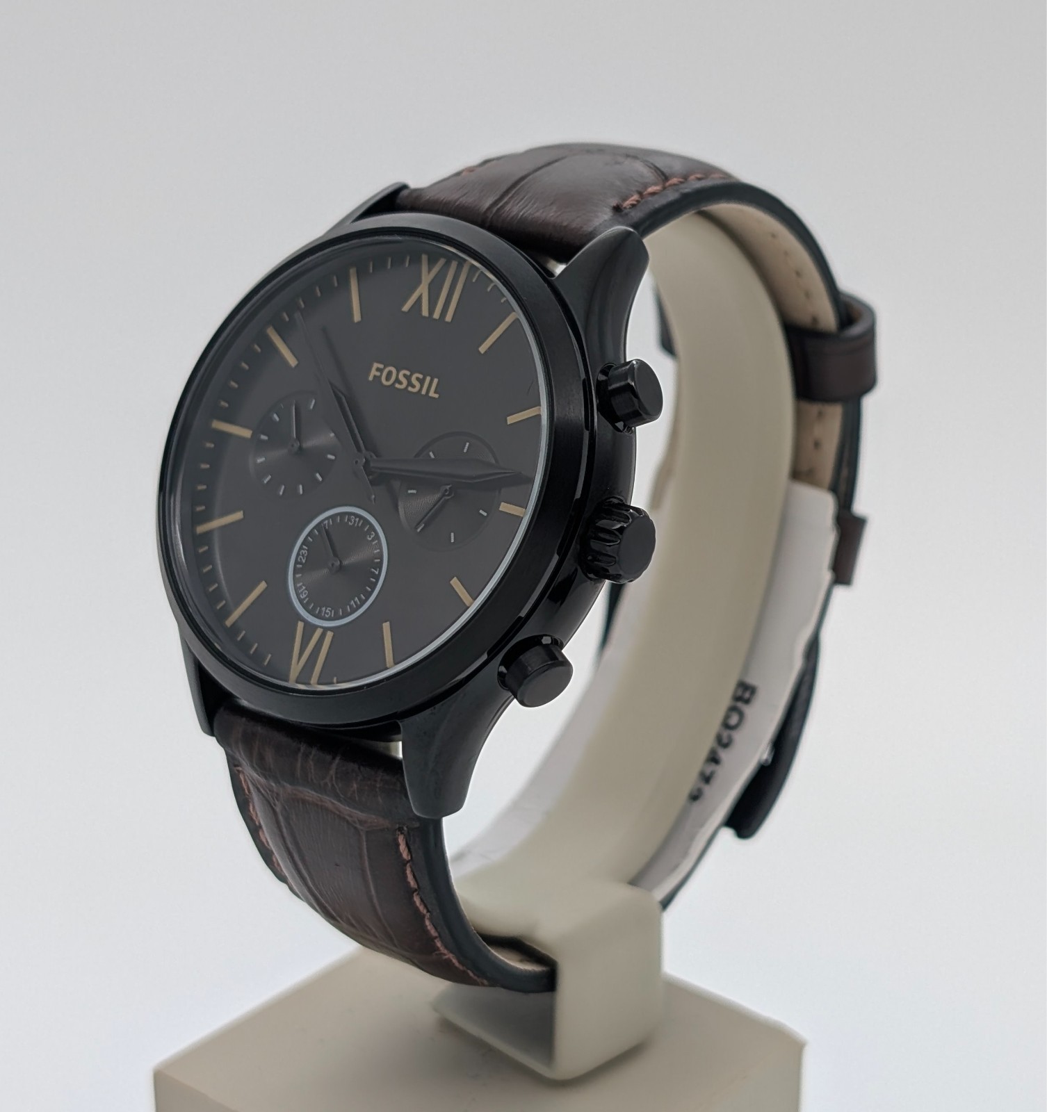 Fossil BQ2472 Fenmore Armbanduhr – Ø43mm Quarz Lederarmband Braun #3137