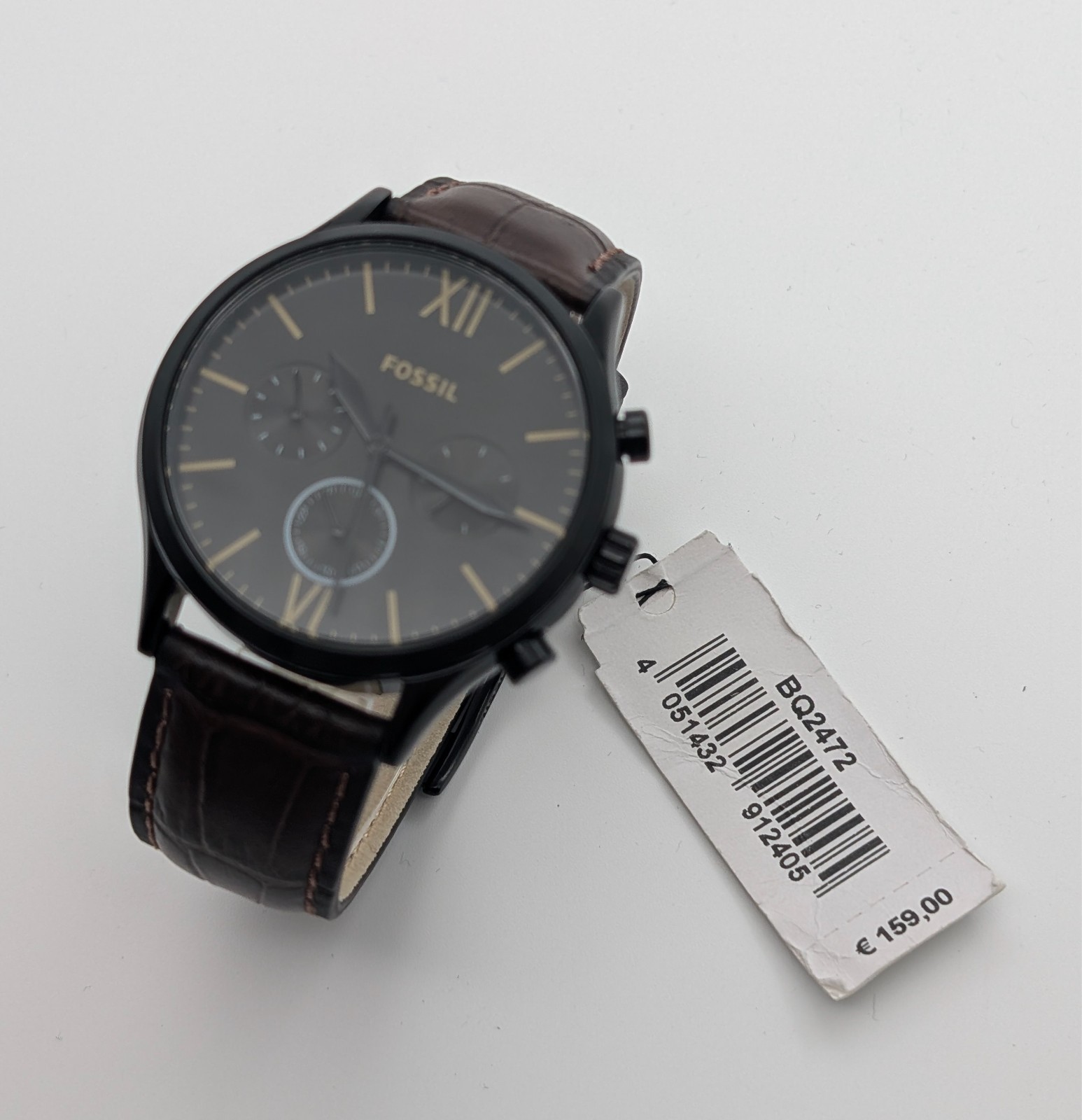 Fossil BQ2472 Fenmore Armbanduhr – Ø43mm Quarz Lederarmband Braun #3137