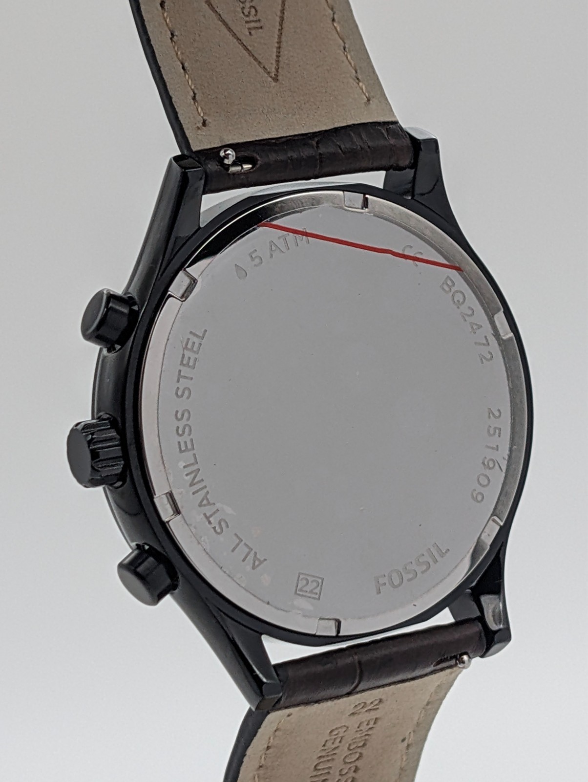Fossil BQ2472 Fenmore Armbanduhr – Ø43mm Quarz Lederarmband Braun #3137