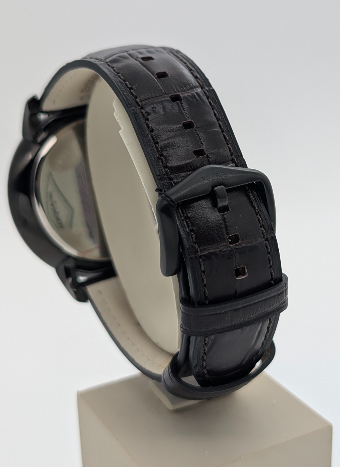 Fossil FS5579 Chronograph Neutra uhr – Ø44mm Quarz Lederarmband Schwarz #3138