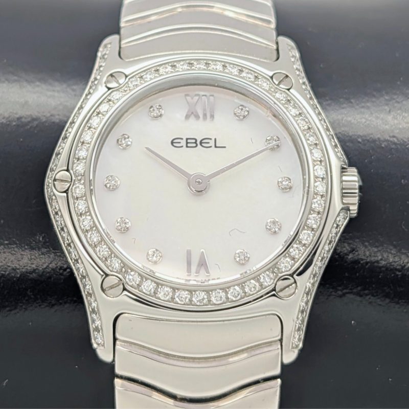 EBEL Diamond Classic Wave Perlmutt 9157F17-30 Quarz Uhr Ø24mm Damenuhr #3156