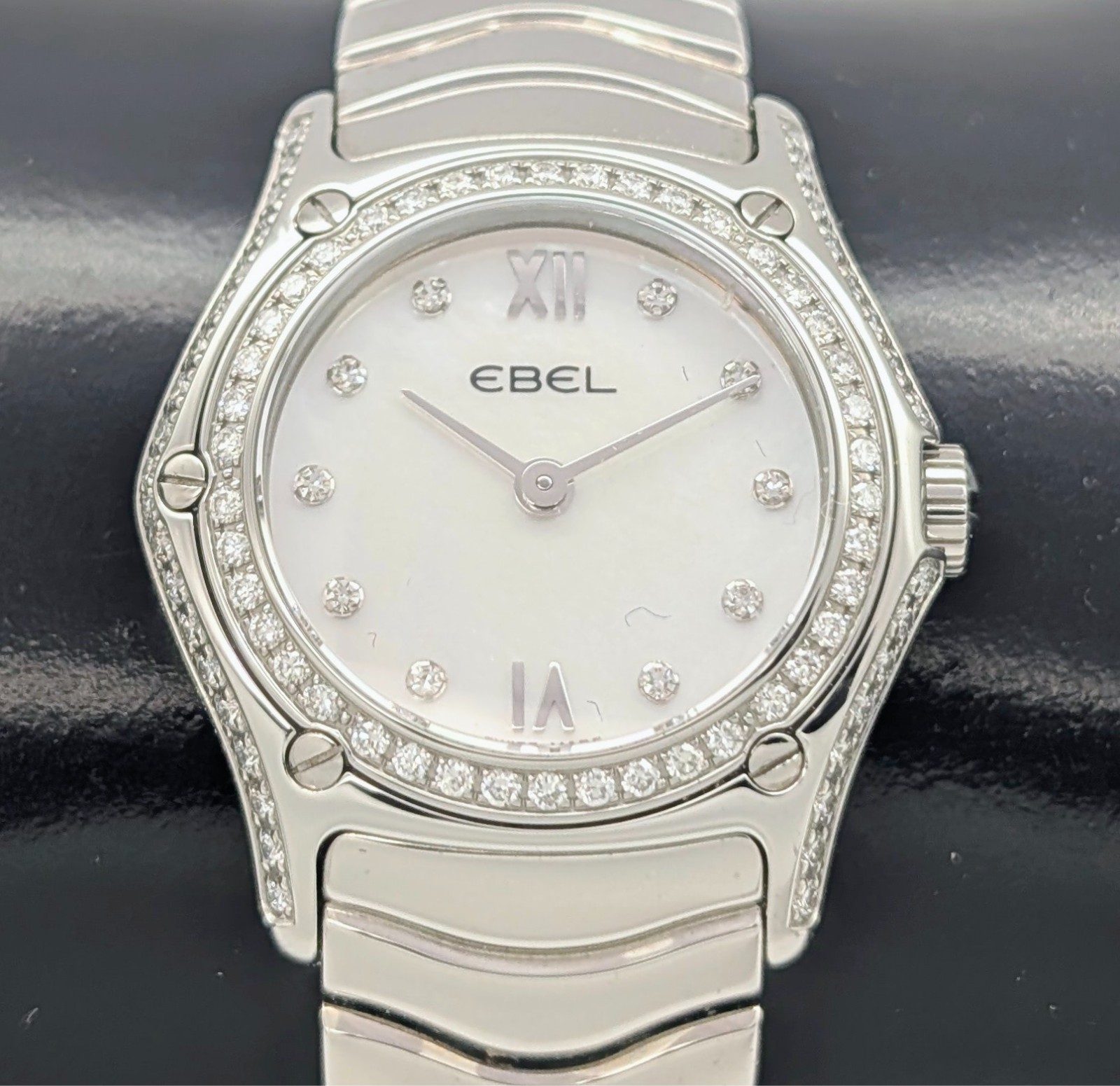 EBEL Diamond Classic Wave Perlmutt 9157F17-30 Quarz Uhr Ø24mm Damenuhr #3156