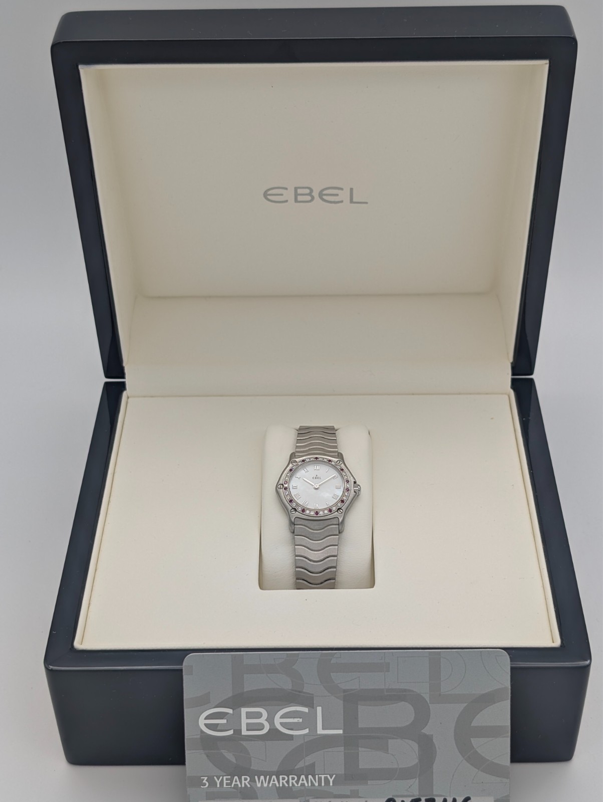 Ebel Classic 9157116-20 Rubin Bezel Quarz Uhr Ø24mm Damenuhr #3157