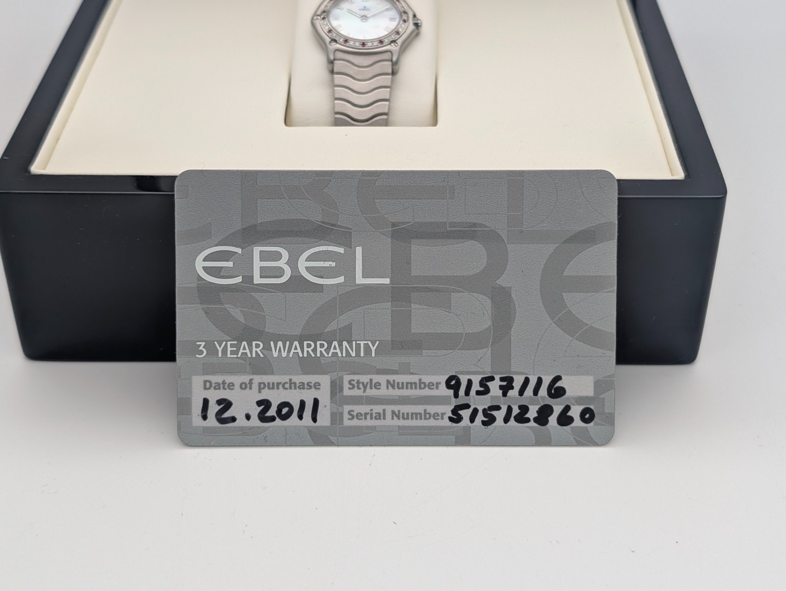 Ebel Classic 9157116-20 Rubin Bezel Quarz Uhr Ø24mm Damenuhr #3157