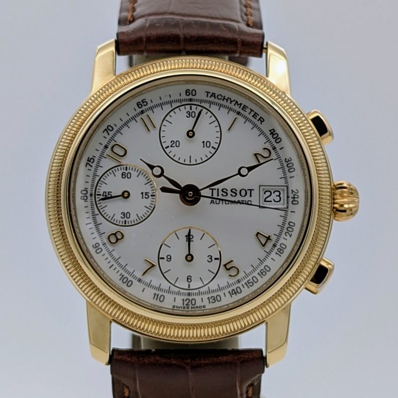 Tissot Bridgeport Chronograph 18k Gold Automatic T71.3.421.12A Ø41mm Uhr #3223