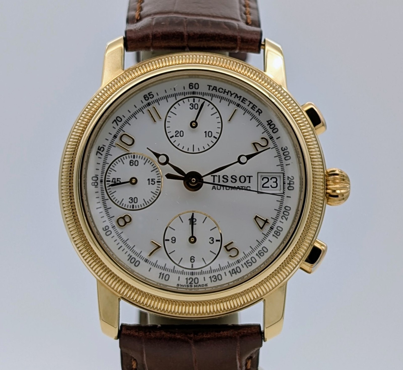 Tissot Bridgeport Chronograph 18k Gold Automatic T71.3.421.12A Ø41mm Uhr #3223