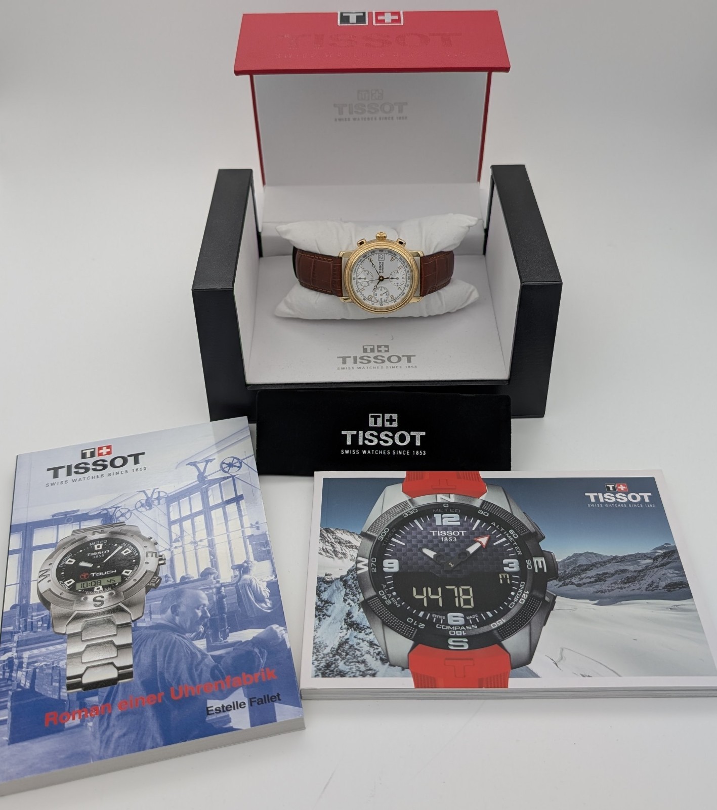 Tissot Bridgeport Chronograph 18k Gold Automatic T71.3.421.12A Ø41mm Uhr #3223