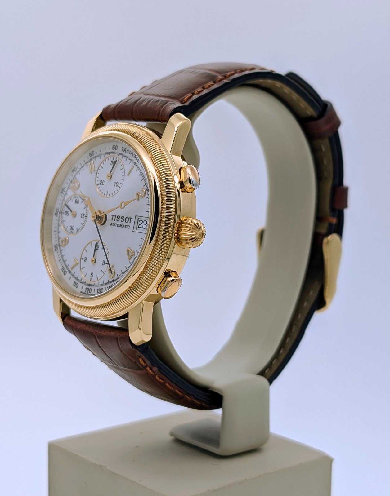 Tissot Bridgeport Chronograph 18k Gold Automatic T71.3.421.12A Ø41mm Uhr #3223