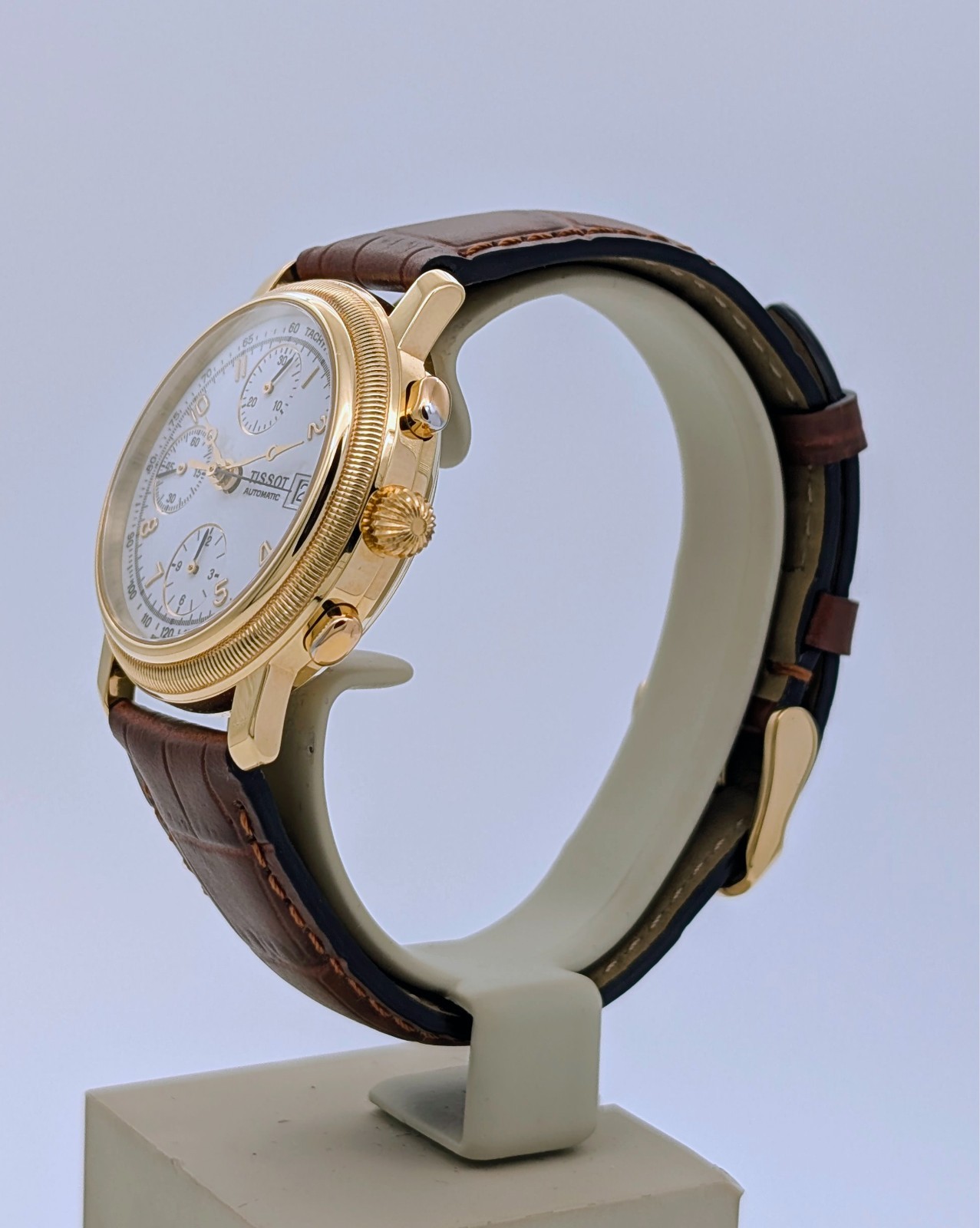Tissot Bridgeport Chronograph 18k Gold Automatic T71.3.421.12A Ø41mm Uhr #3223