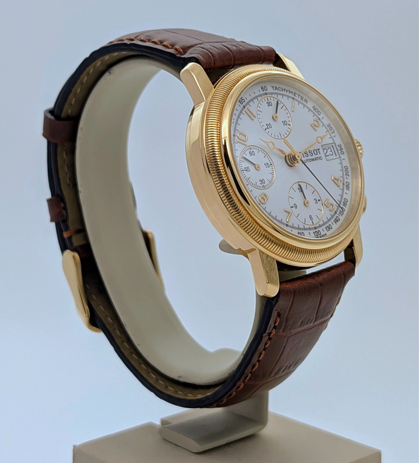 Tissot Bridgeport Chronograph 18k Gold Automatic T71.3.421.12A Ø41mm Uhr #3223