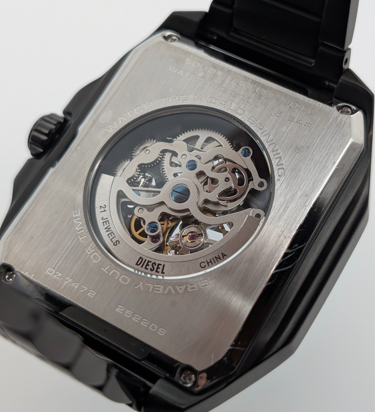 DIESEL Flayed DZ-7472 World Spinning Armbanduhr – Ø47mm Schwarz #3140