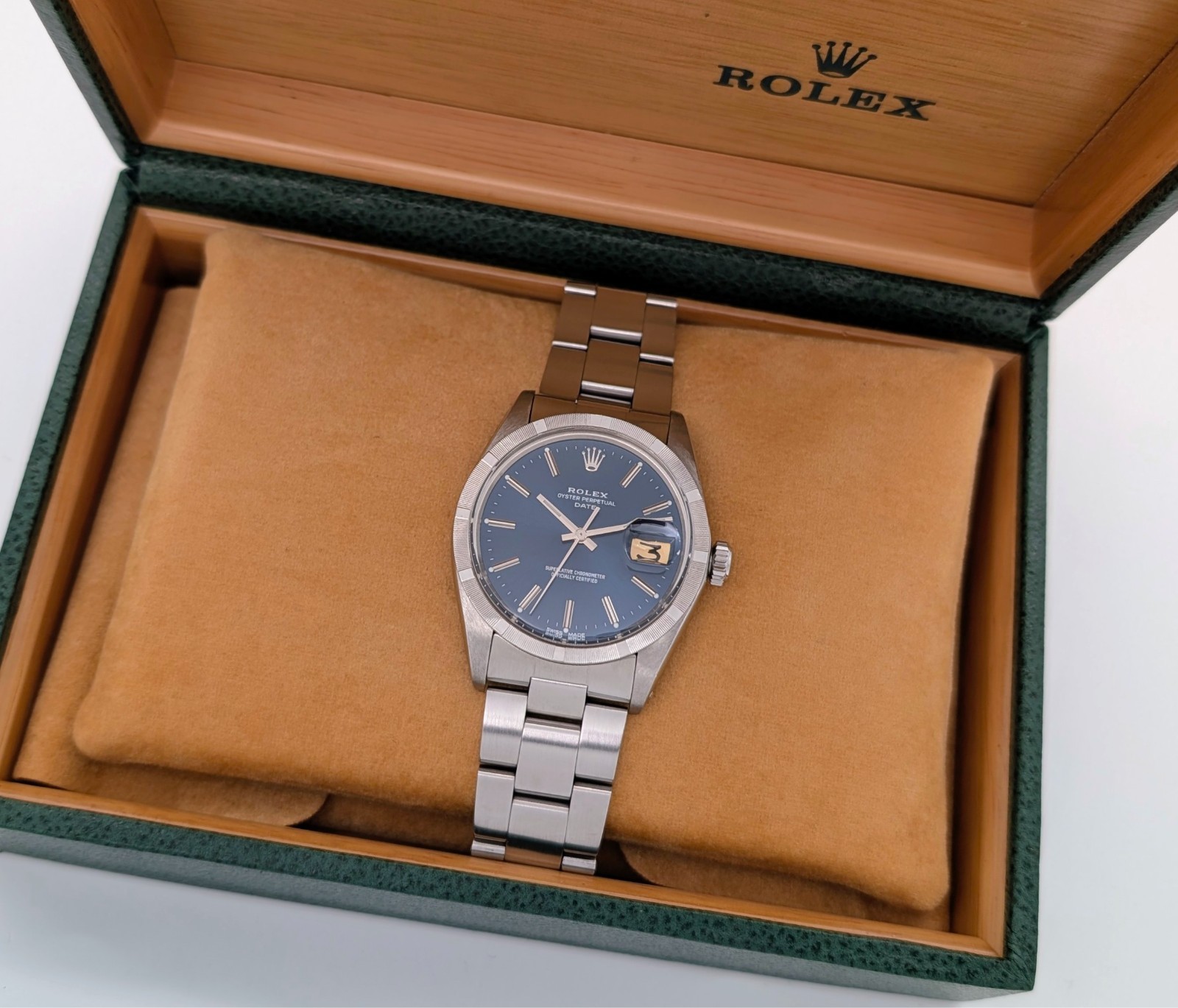 Rolex Oyster Perpetual Date 1501 Ø34 mm – Blue Dial – 1973 – Automatik #1339