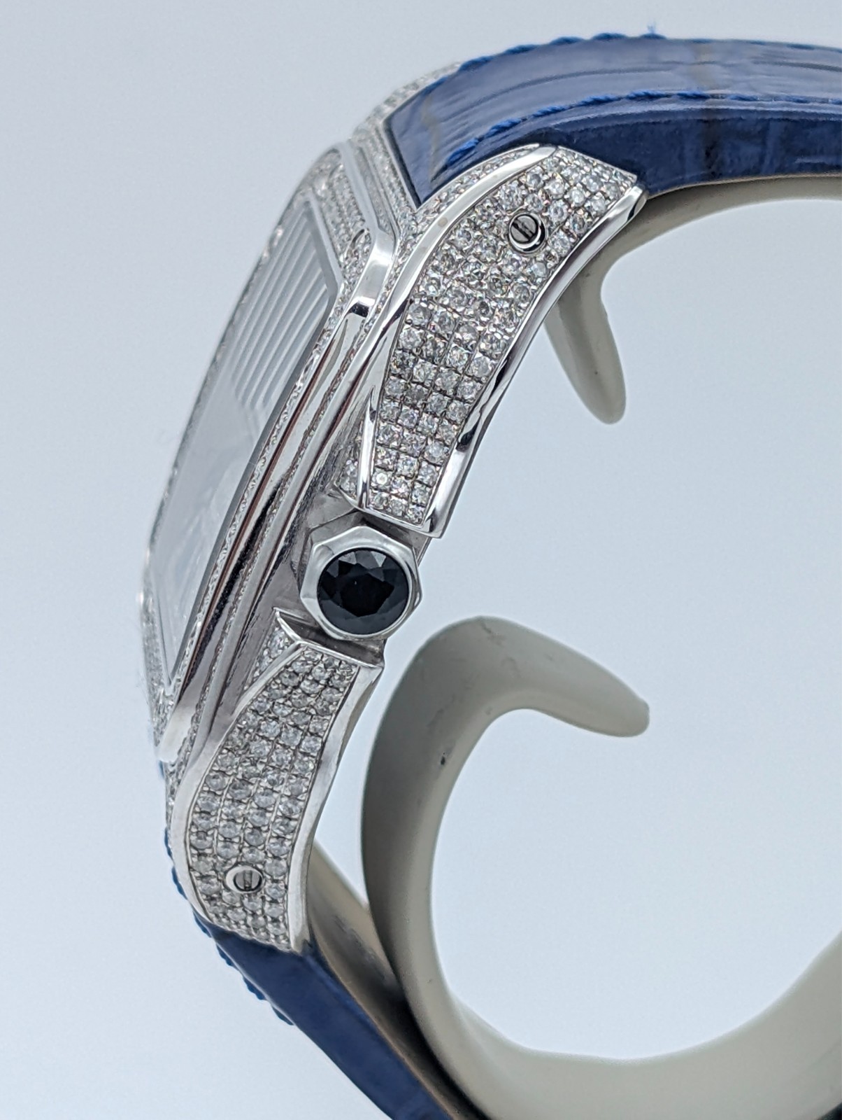 Cartier Santos 100 XL Diamond W20073X8 Uhr – Ø38mm Lederarmband #3127