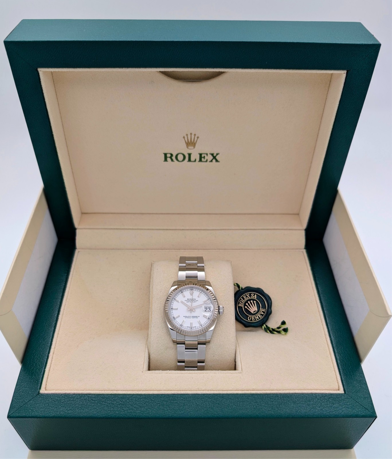 Rolex Datejust 31 Ref.178274 White Dial Ø31mm Uhr Fullset #3219