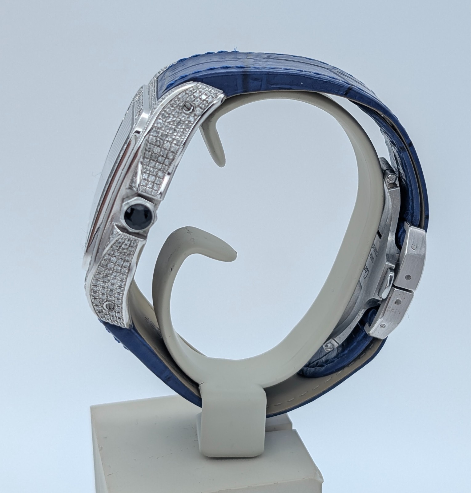 Cartier Santos 100 XL Diamond W20073X8 Uhr – Ø38mm Lederarmband #3127