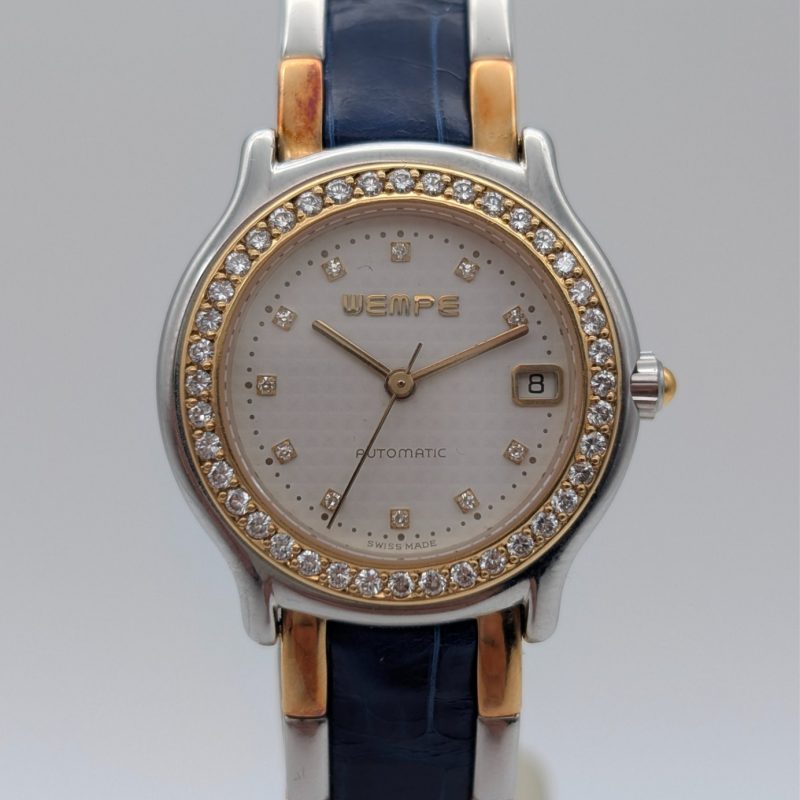 WEMPE Damenuhr 18K Gelbgold Brillantlünette Ø28mm Damen Uhr #3294