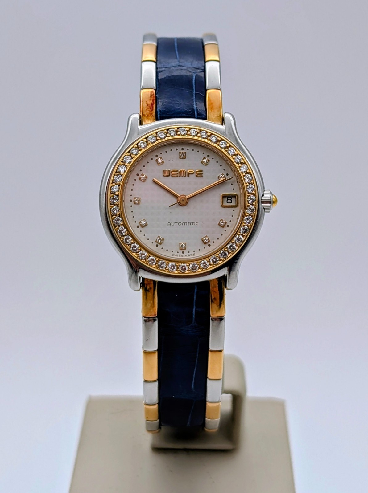 WEMPE Damenuhr 18K Gelbgold Brillantlünette Ø28mm Damen Uhr #3294