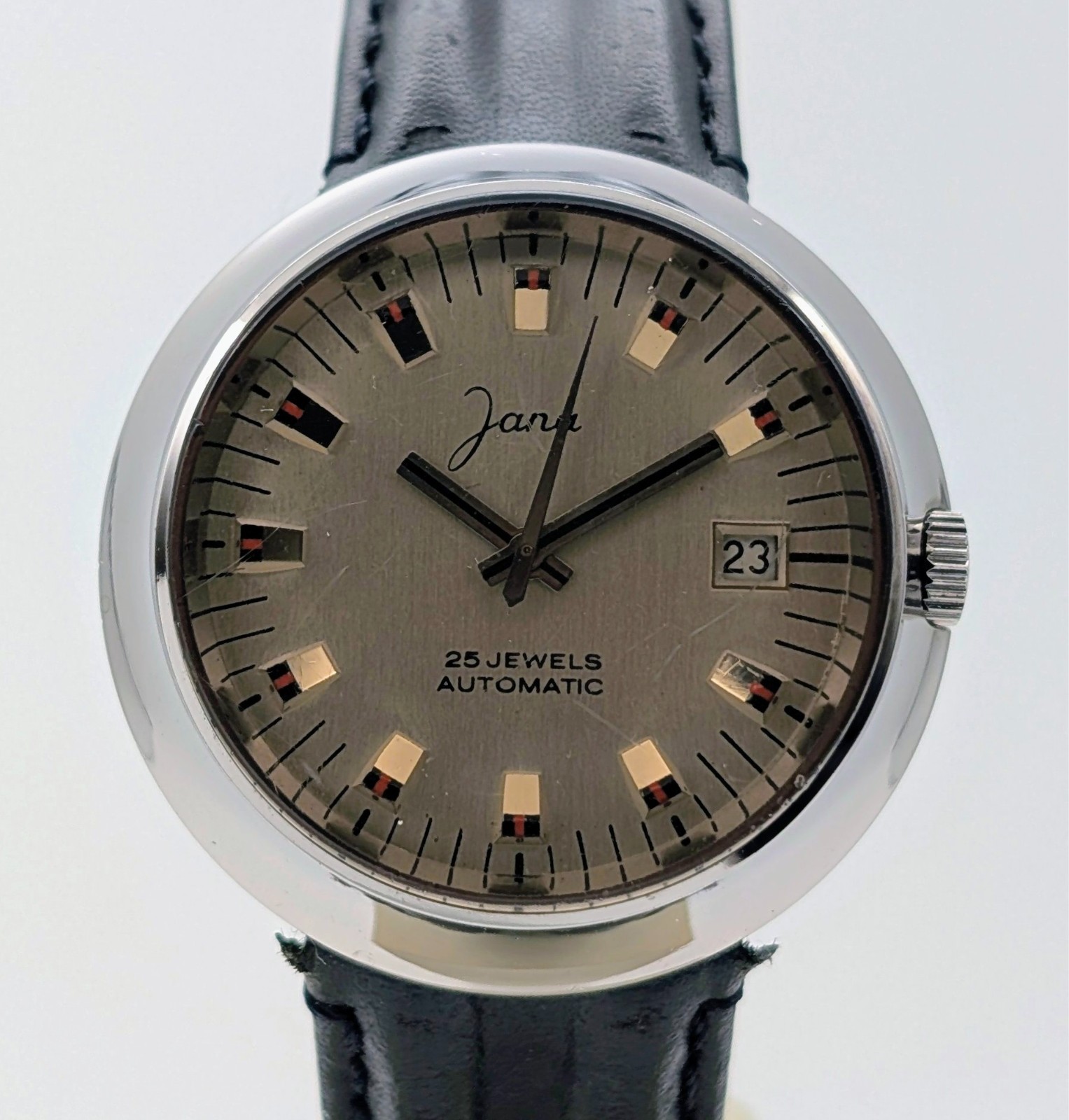 Jana Vintage Automatik Uhr 25 Jewels Stahl Ø39mm Herren #3282