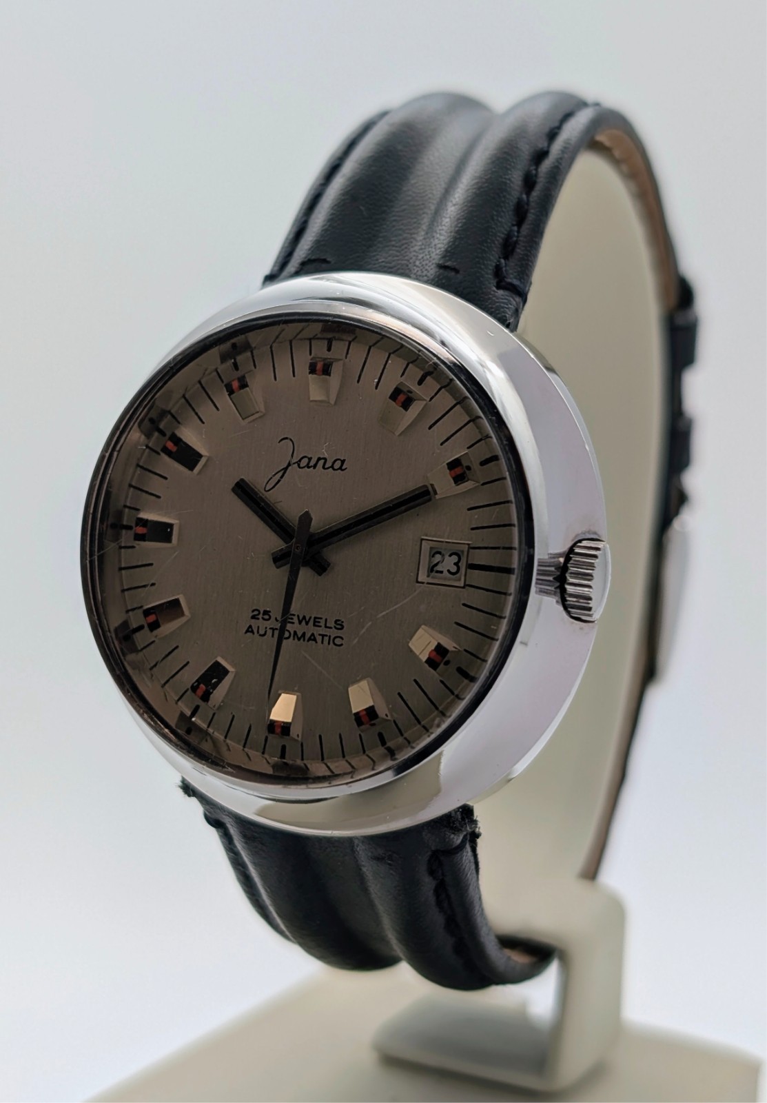 Jana Vintage Automatik Uhr 25 Jewels Stahl Ø39mm Herren #3282