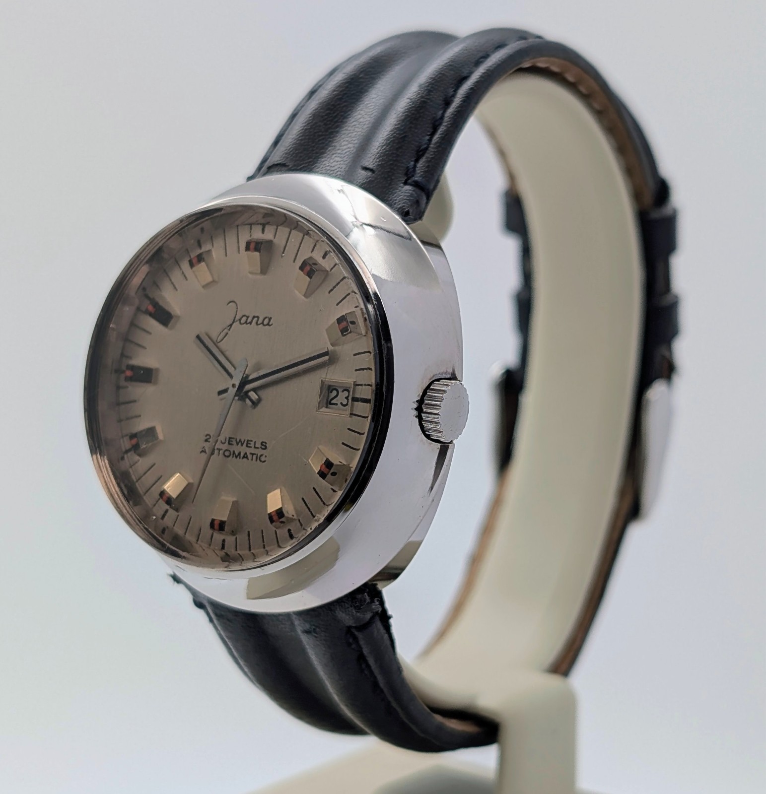 Jana Vintage Automatik Uhr 25 Jewels Stahl Ø39mm Herren #3282