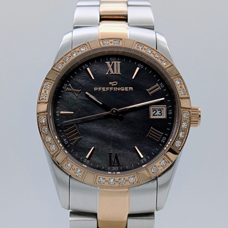 Pfeffinger 2239 Brillant Brillantuhr ca. 0,30 ct Ø36mm Uhr Fullset #3120