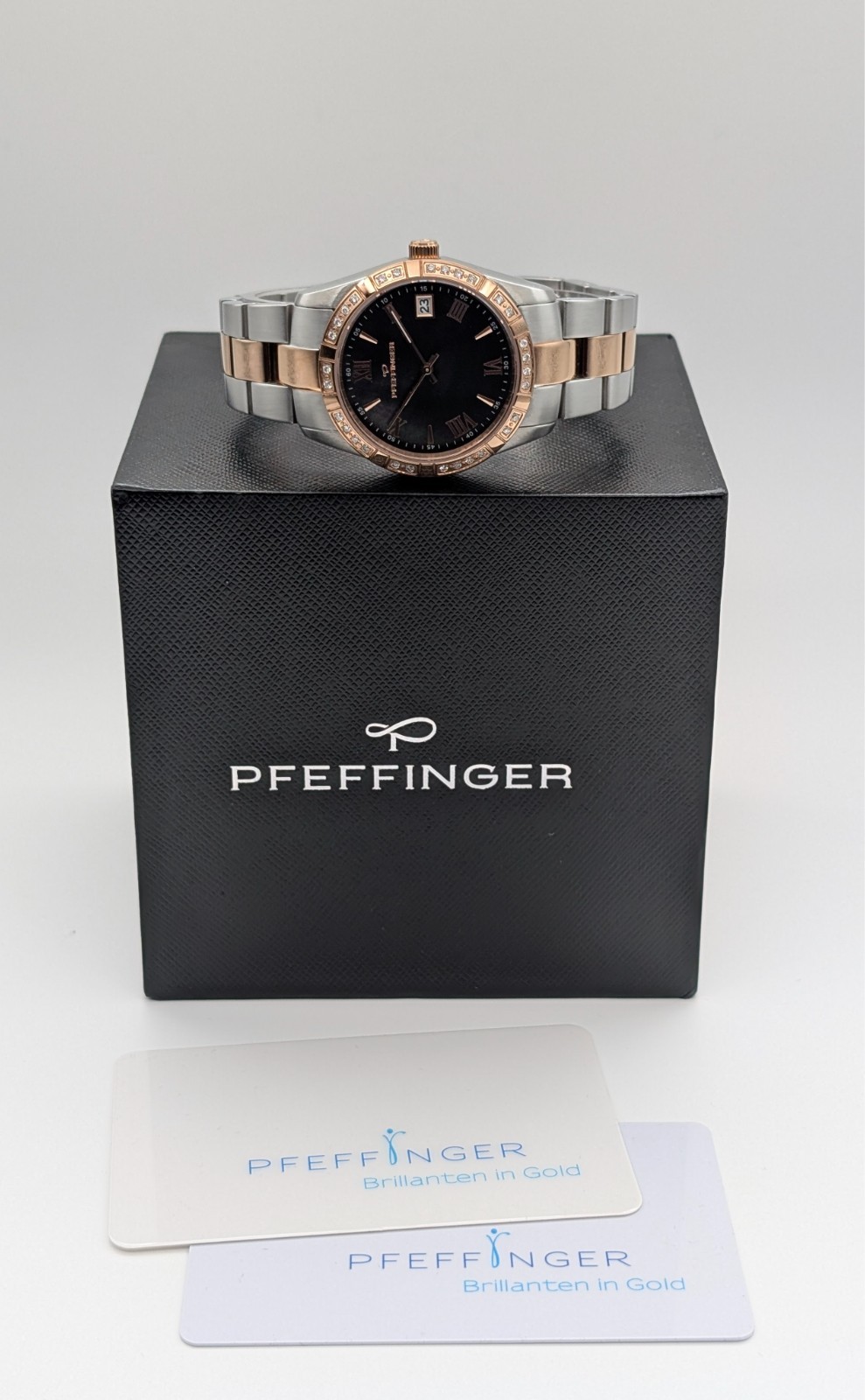 Pfeffinger 2239 Brillant Brillantuhr ca. 0,30 ct Ø36mm Uhr Fullset #3120