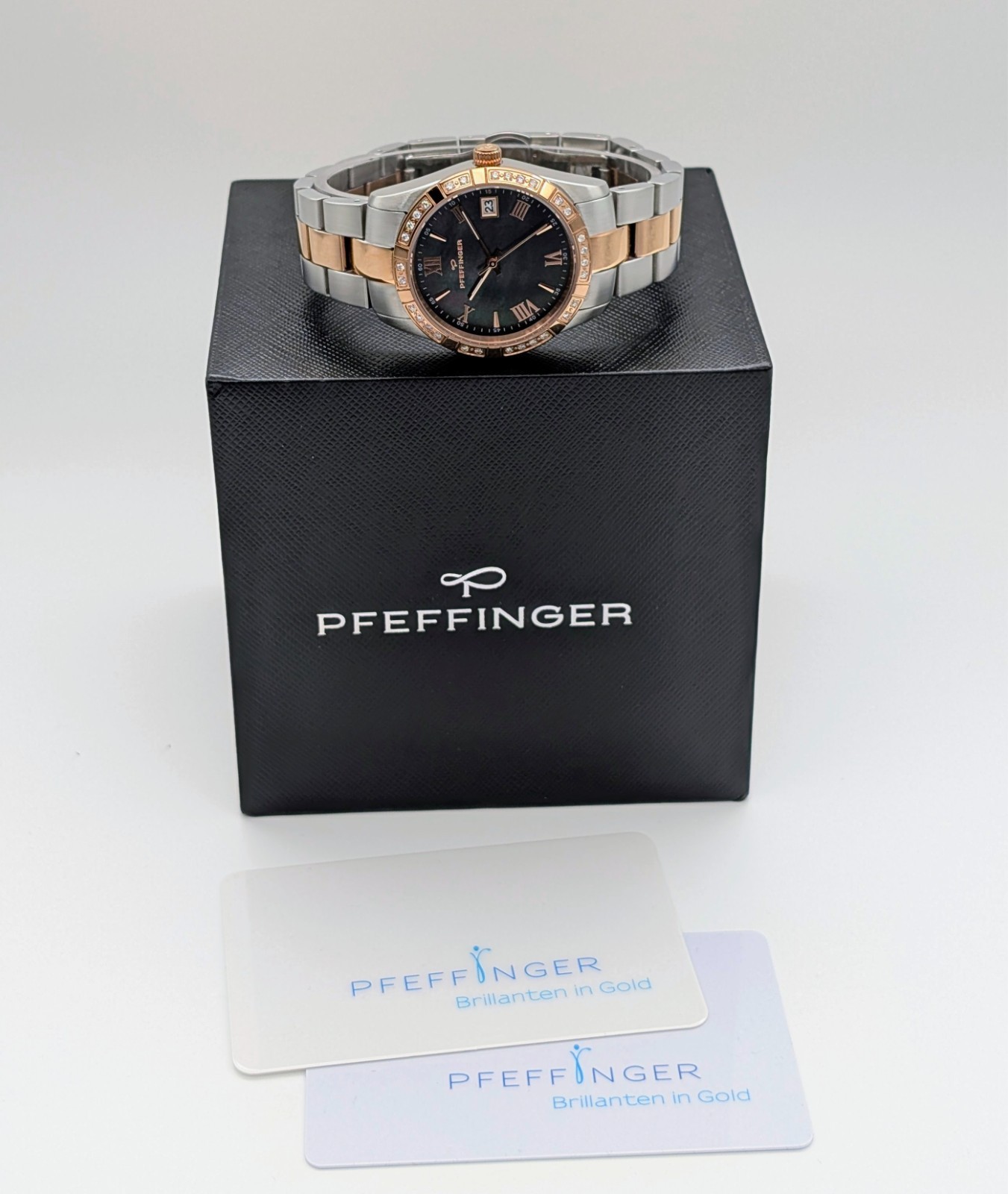 Pfeffinger 2239 Brillant Brillantuhr ca. 0,30 ct Ø36mm Uhr Fullset #3120