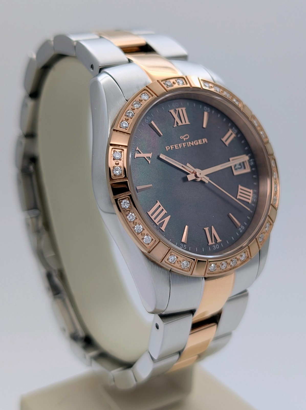 Pfeffinger 2239 Brillant Brillantuhr ca. 0,30 ct Ø36mm Uhr Fullset #3120