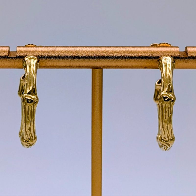 Tiffany & Co. Vintage Bamboo Ohrringe 750/18K Gelbgold 14,00g #3324