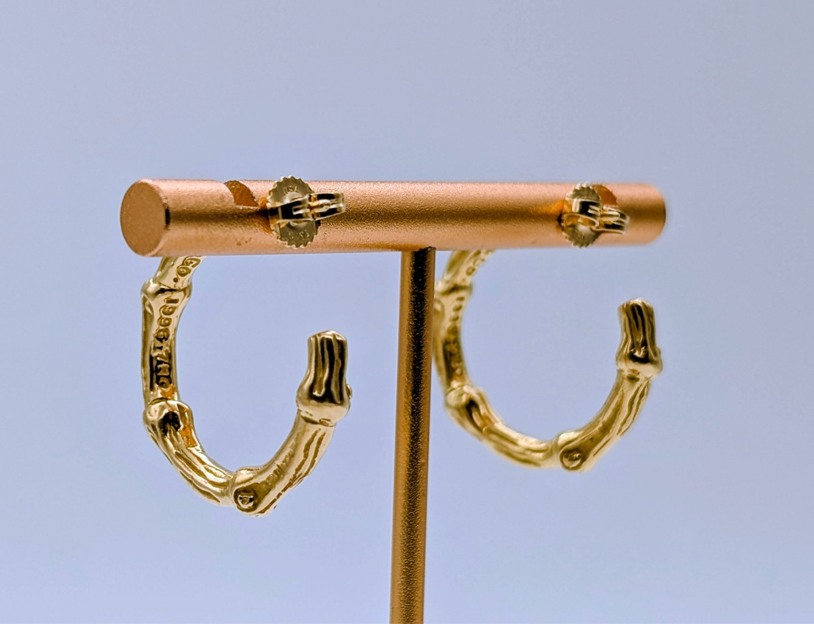 Tiffany & Co. Vintage Bamboo Ohrringe 750/18K Gelbgold 14,00g #3324