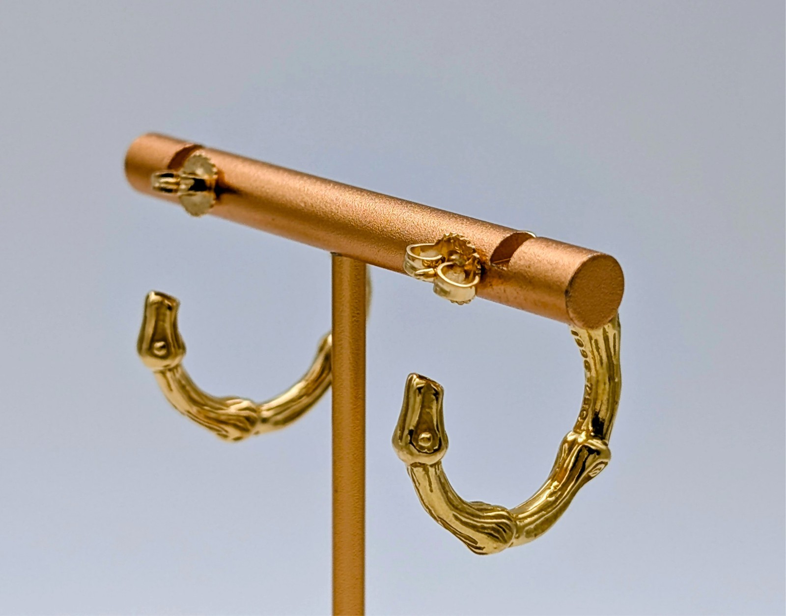 Tiffany & Co. Vintage Bamboo Ohrringe 750/18K Gelbgold 14,00g #3324