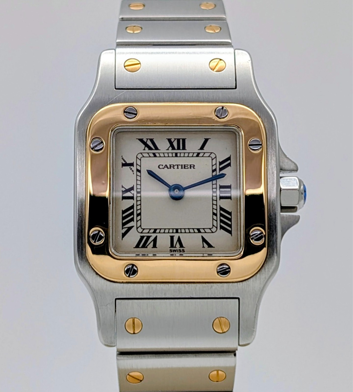 Cartier Santos Galbée 1567 Damenuhr Uhr Ø24 x 35 mm Stahl-Gold Full Set #3319