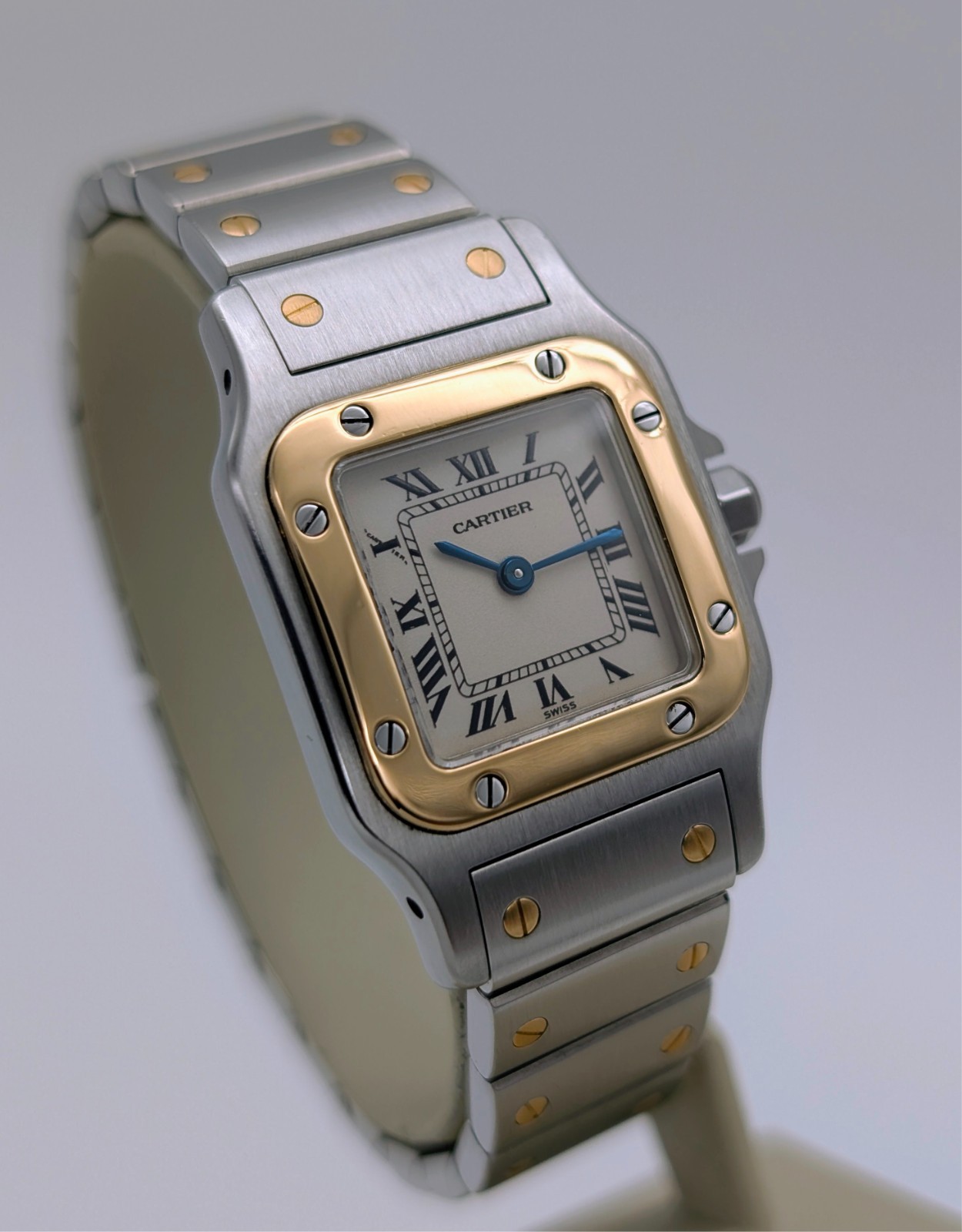 Cartier Santos Galbée 1567 Damenuhr Uhr Ø24 x 35 mm Stahl-Gold Full Set #3319