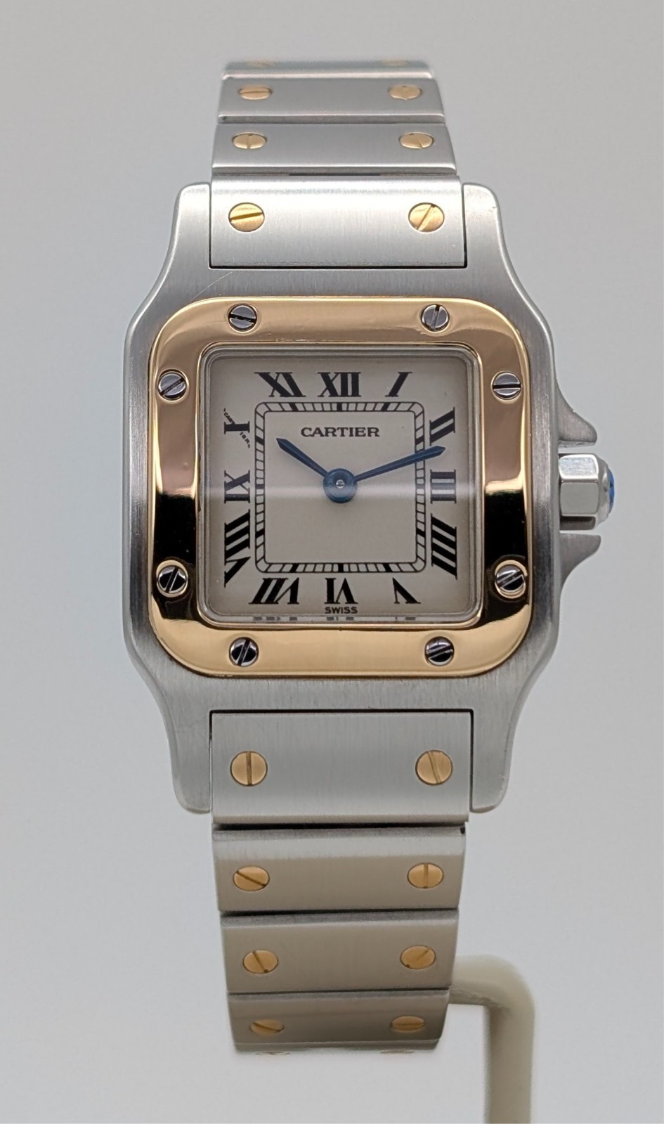 Cartier Santos Galbée 1567 Damenuhr Uhr Ø24 x 35 mm Stahl-Gold Full Set #3319