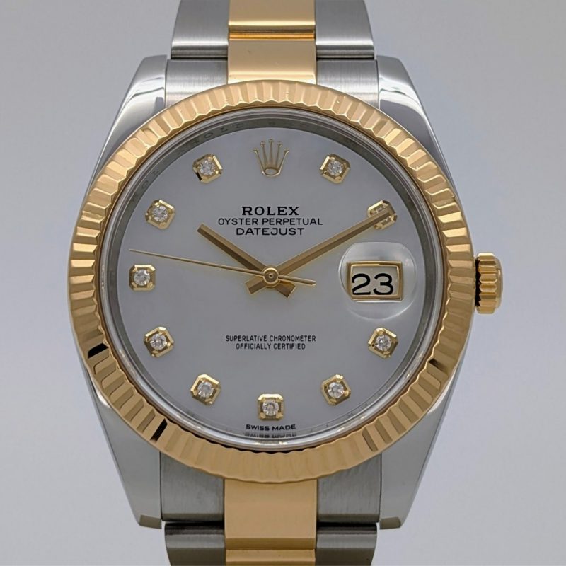 Rolex Datejust Ref.126333 Mother of Pearl Diamond Dial Ø41mm Uhr Fullset #3308